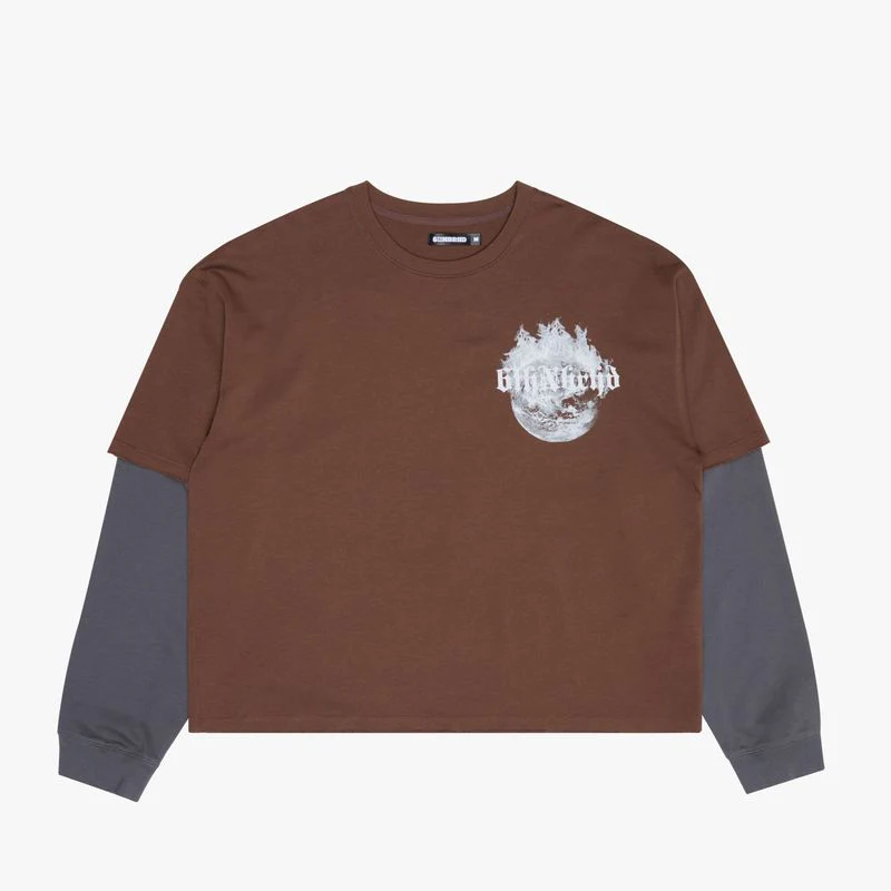 6TH "ONE WORLD" VTG MOCHA LAYERED TEE