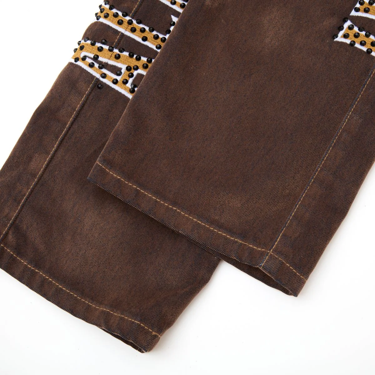 AS UPSCALE VELOUR PANTS - BROWN - Image 5