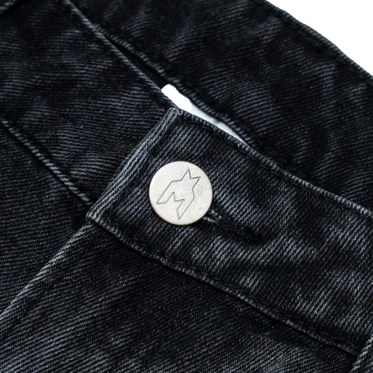 FR CATHEDRAL DENIM SHORTS - BLACK - Image 3