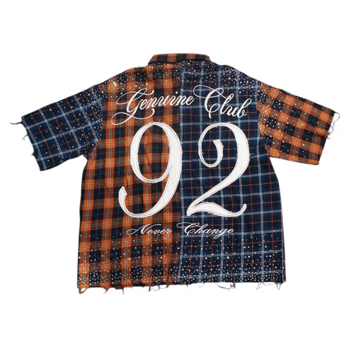 GC GALAXY FLANNEL - BLUE/OFF ORANGE - Image 2