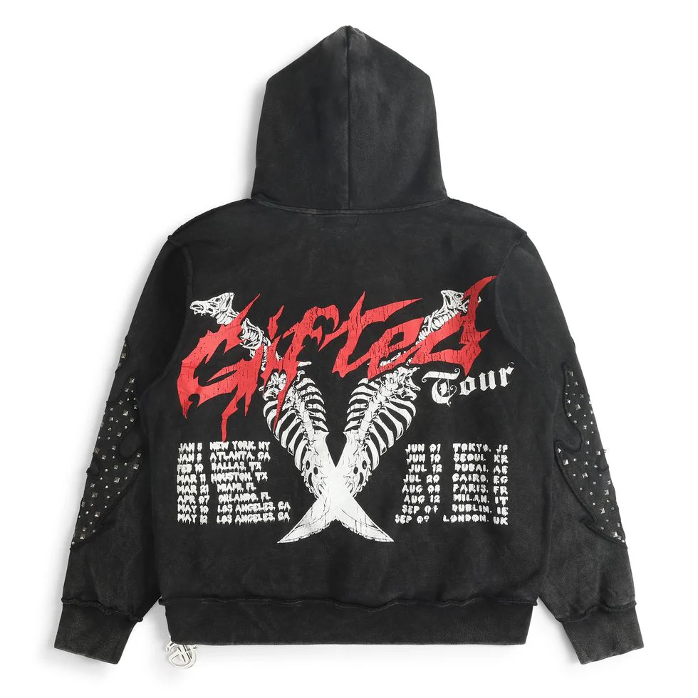 GIFTED TOUR HOODIE - BLACK - Image 2