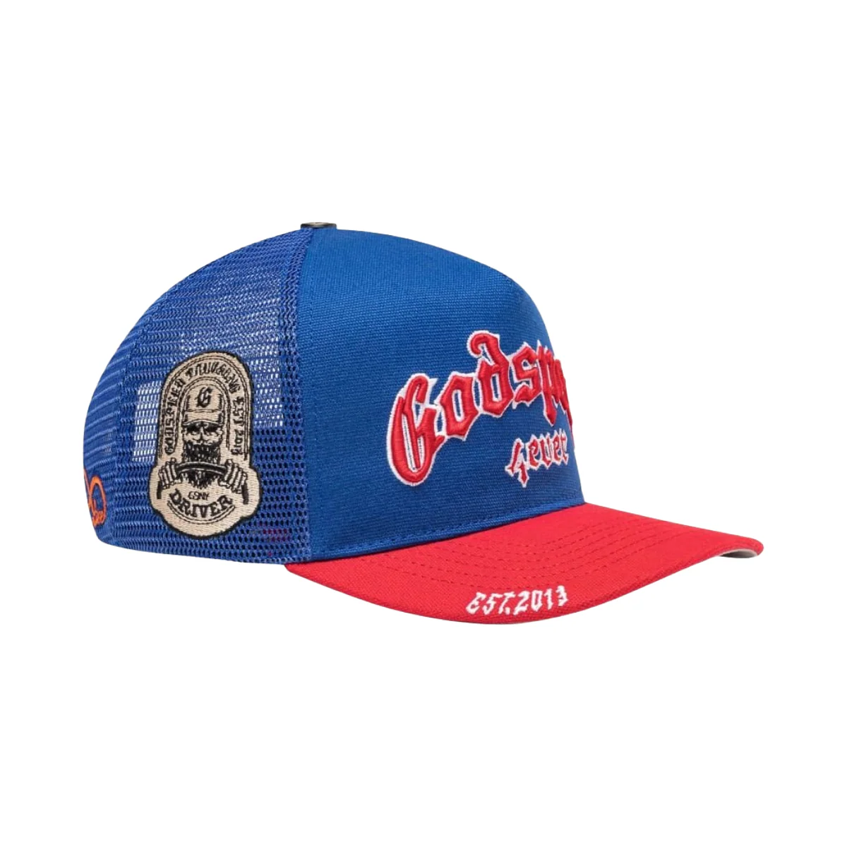 GODSPEED '4EVER TRUCKER' HAT (BLUE/RED) - Image 3