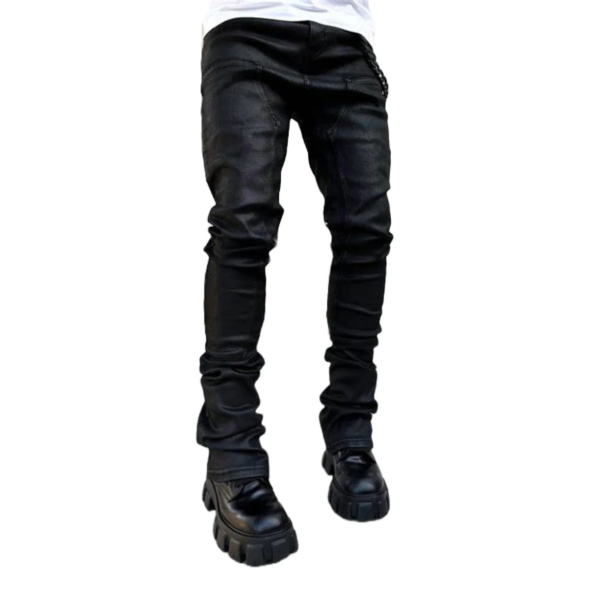 GUAPI BLACK WAX CARPENTER STACKED DENIM