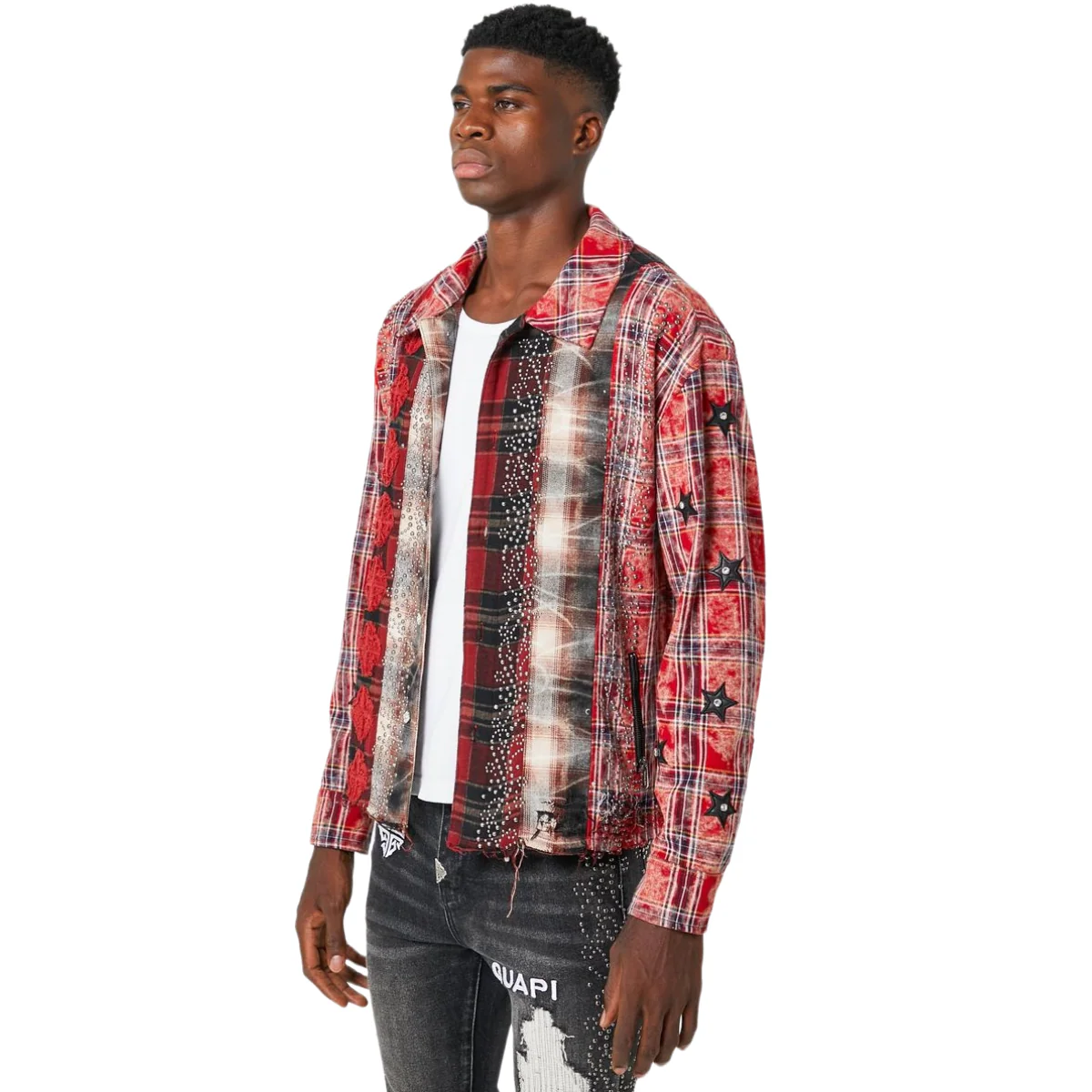 GUAPI BLOOD RED PATCH FLANNEL - Image 4