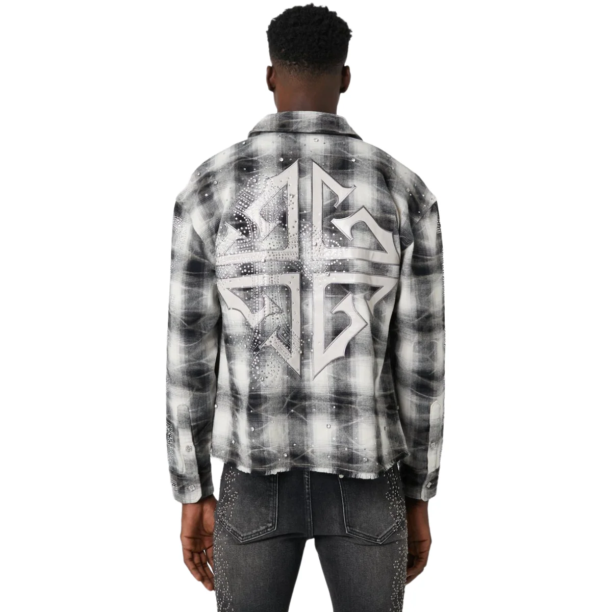 GUAPI GREY CROSS FLANNEL - Image 2