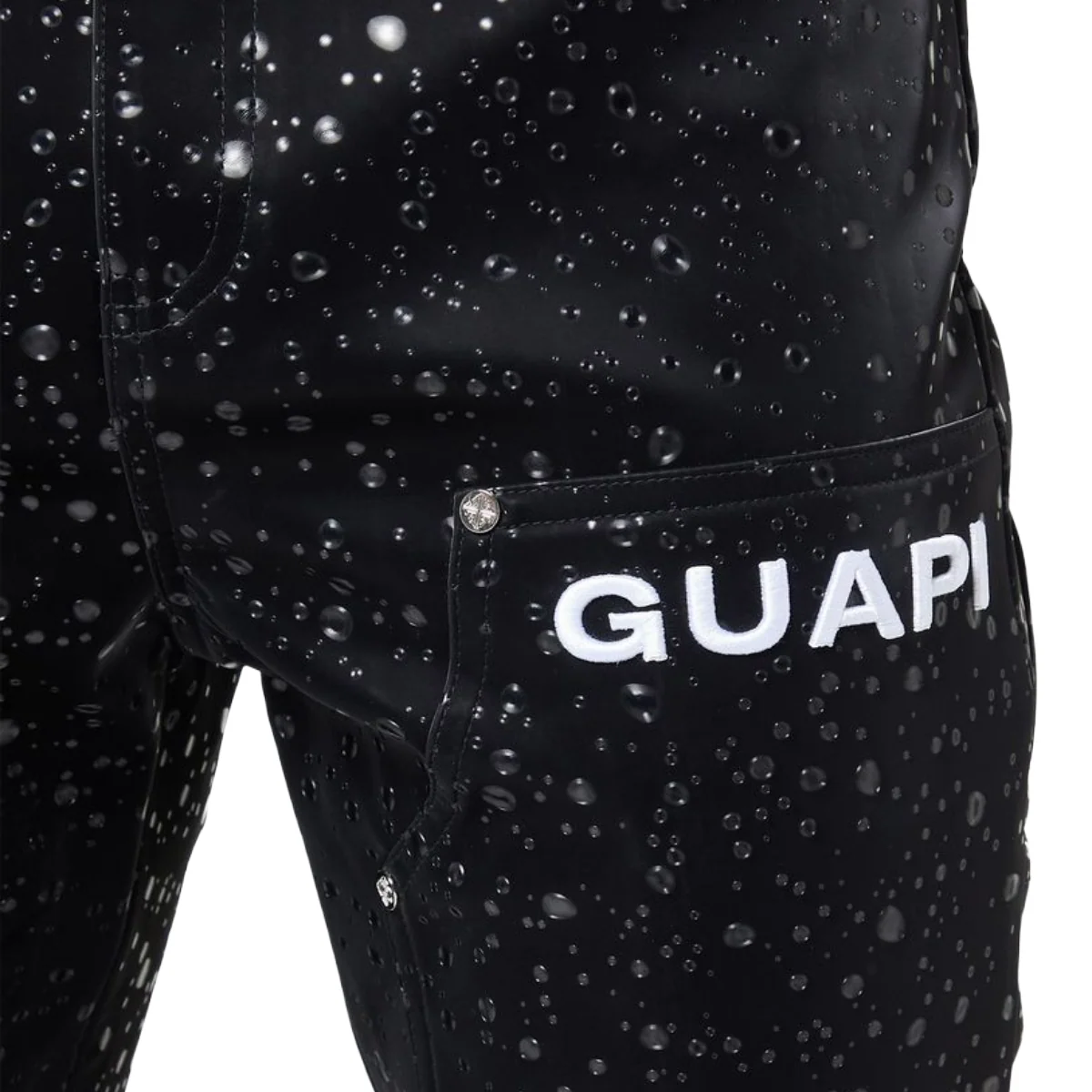 GUAPI 'RAINDROP' LEATHER PANTS (OBSIDIAN BLK) - Image 4