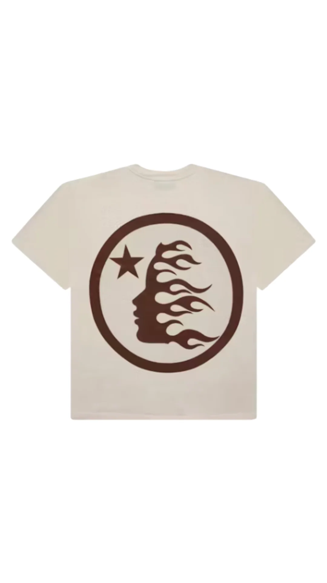 HELLSTAR CLASSIC TEE WHITE/BROWN (GEL PRINT) - Image 2
