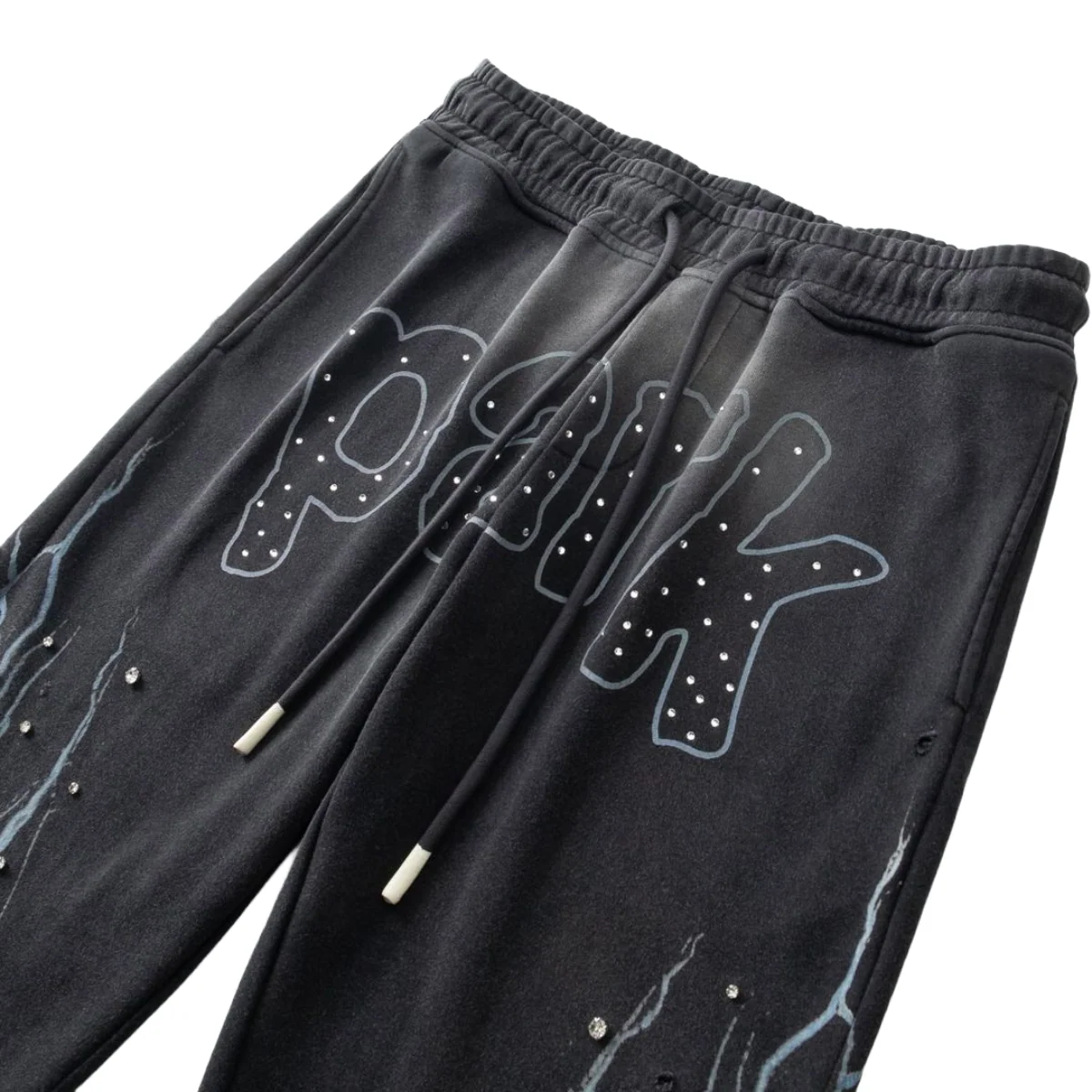 HP GRAYSKULL - THROW BACK - WIDE LEG JOGGER - BLACK - Image 4