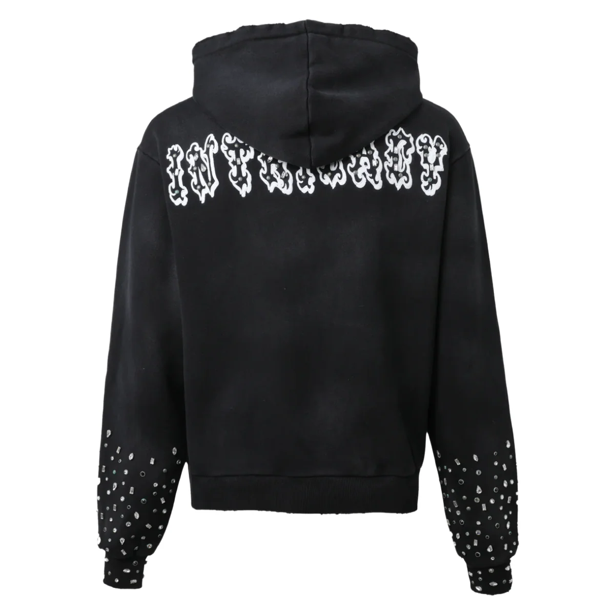 LOST INTRICACY WASHED BLACK PATCH ZIP UP - Image 2