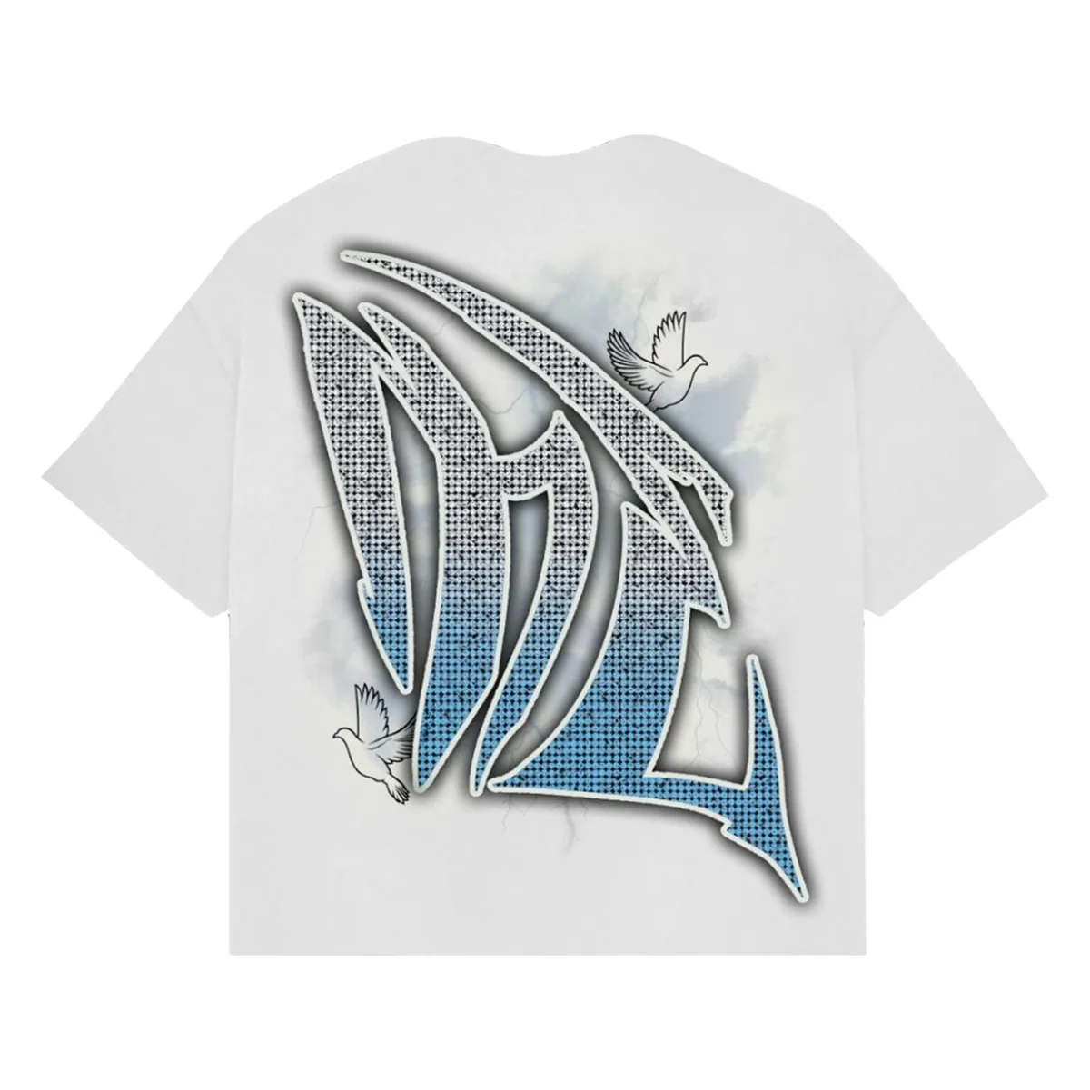 ME 'DOVE' RHINESTONE TEE - WHITE - Image 2