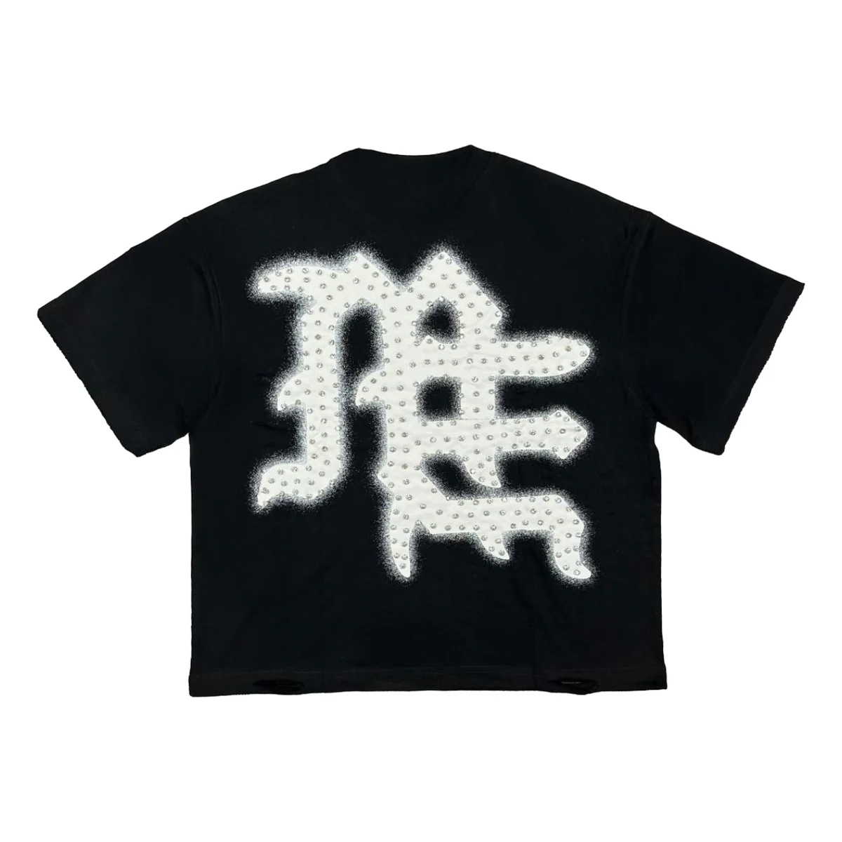 ME 'END' RHINESTONE TEE - BLACK - Image 2