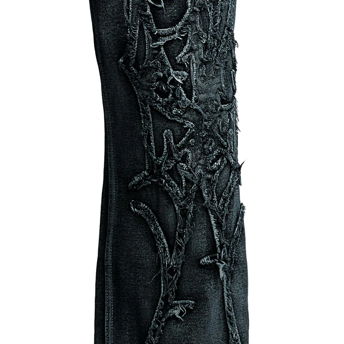 REVENGE SPIDER WEB DENIM PANT WAXED BLACK - Image 3