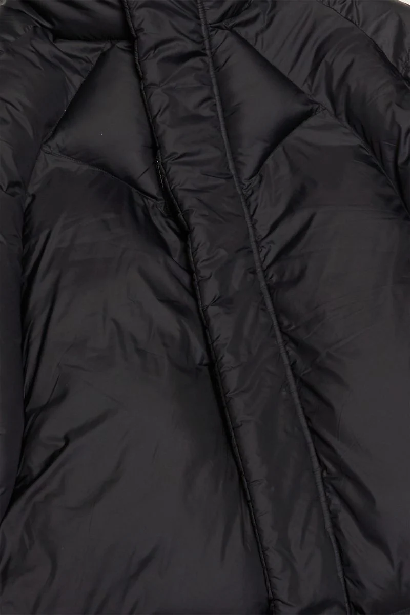 "RUNNER" BLACK CROP TOP BUBBLE JACKET - Image 3