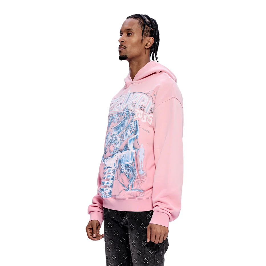 RVR "CASHED OUT" PINK WASH HOODIE - Image 5