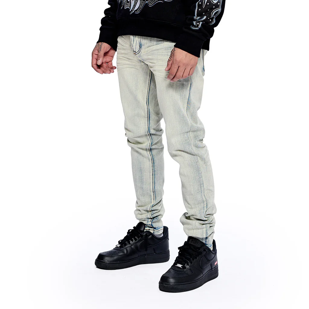 RVR "CORE" LT BLUE WASH SKINNY DENIM (JF-04) - Image 2