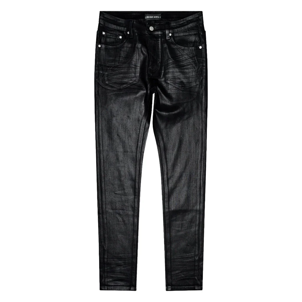 RVR "CORE" WAXED BLACK SKINNY DENIM (JF-03) - Image 7