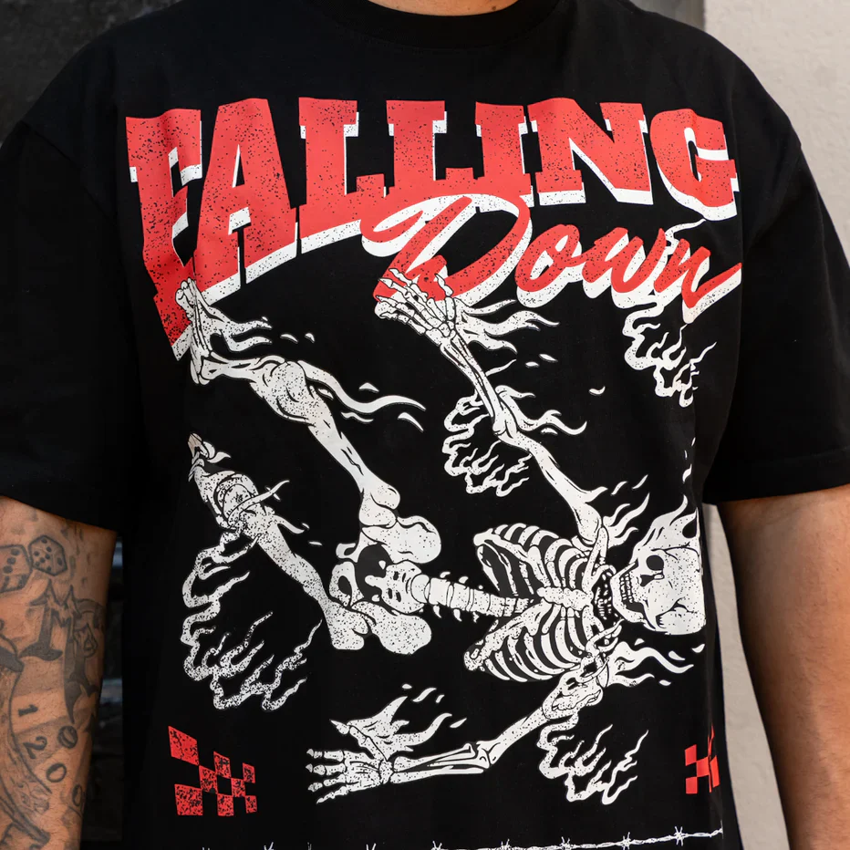 RVR 'FALLING DOWN' SS TEE (BLK) - Image 5