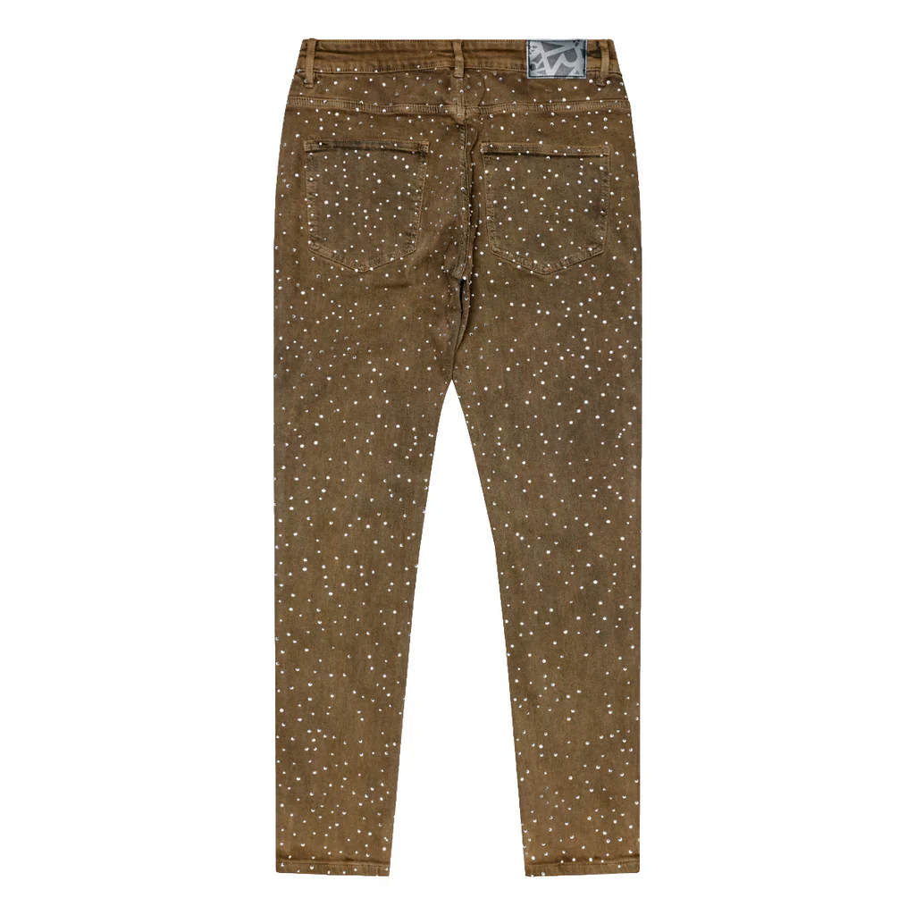 RVR "NEBULA" BROWN WASH SKINNY DENIM - Image 7