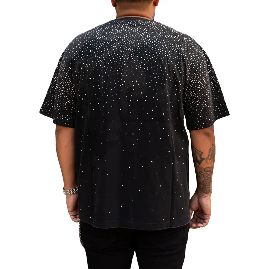 RVR 'RHINESTONE' WASHED TEE (BLK) - Image 2