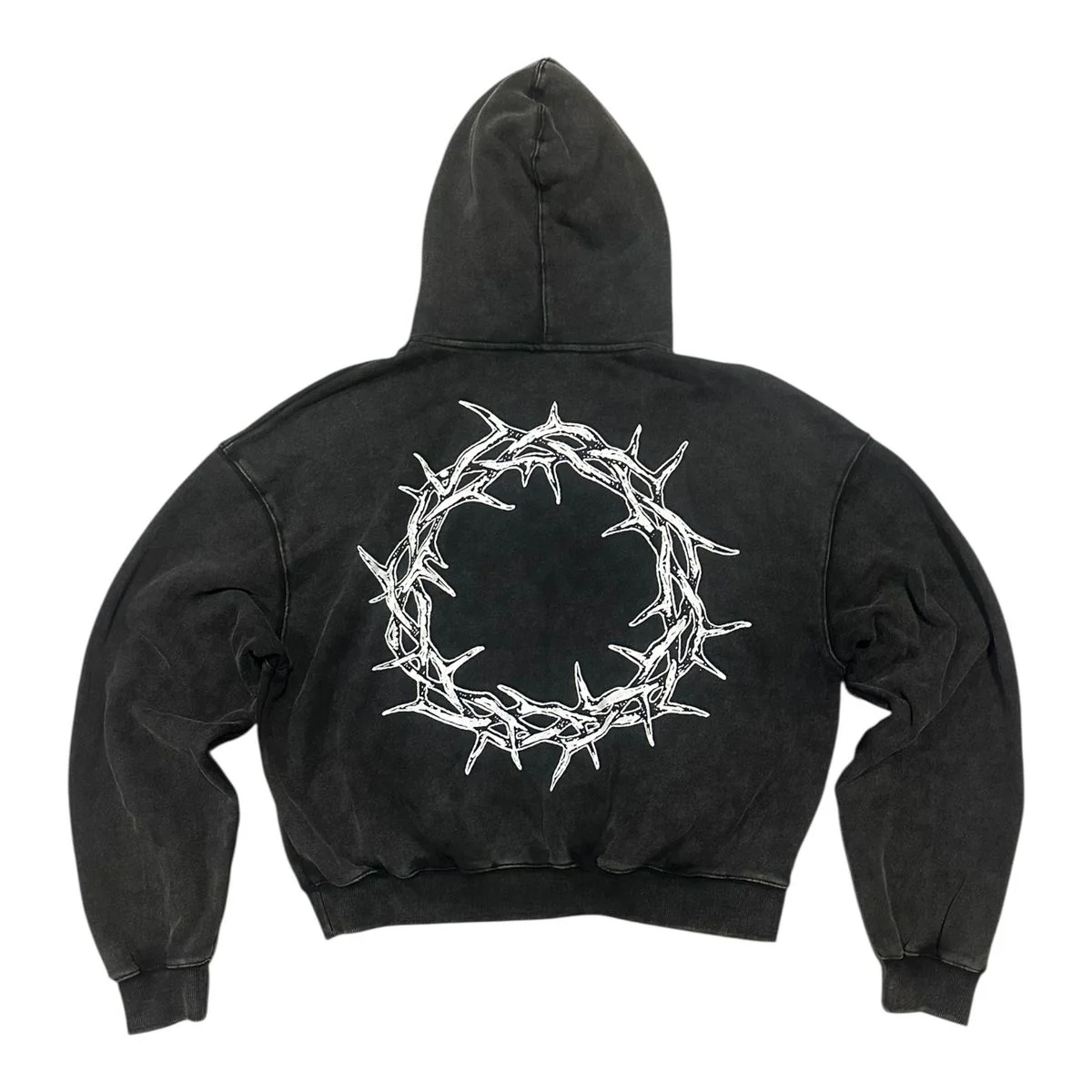 SYNDICATE "HEARTS" ZIP UP-BLK WASH - Image 2