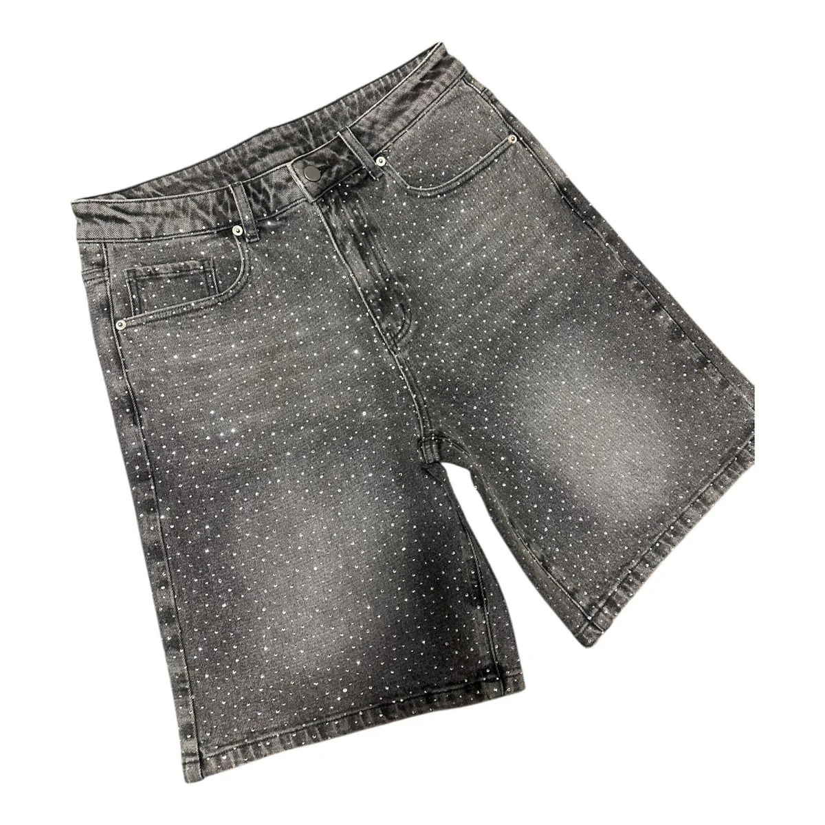 SYNDICATE 'MARINO' GREY DENIM SHORTS - Image 3