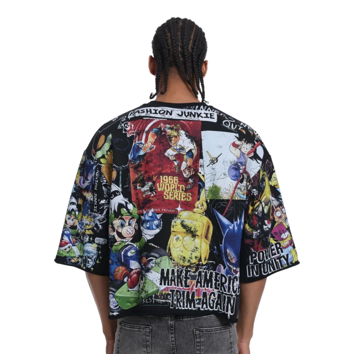 SYNDICATE 'UNITY' SS CROPPED TEE (BLK) - Image 2