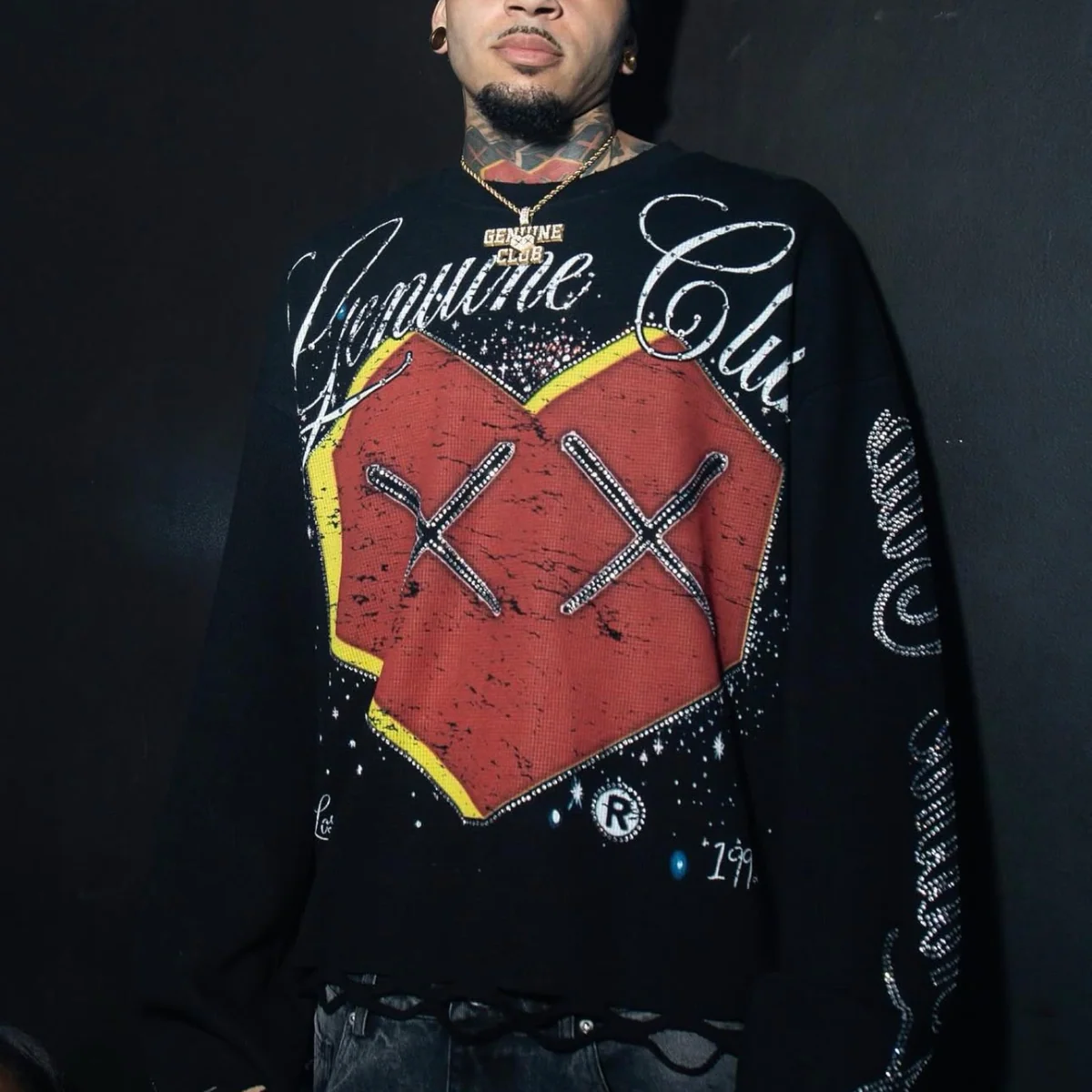 TGC HEAVY DISTRESSED THERMAL - BLACK - Image 2