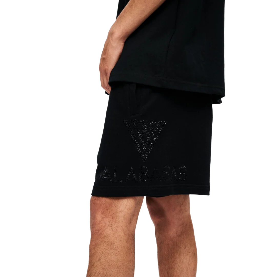 VALABASAS "DUNYA" FLEECE SHORTS - BLACK - Image 3