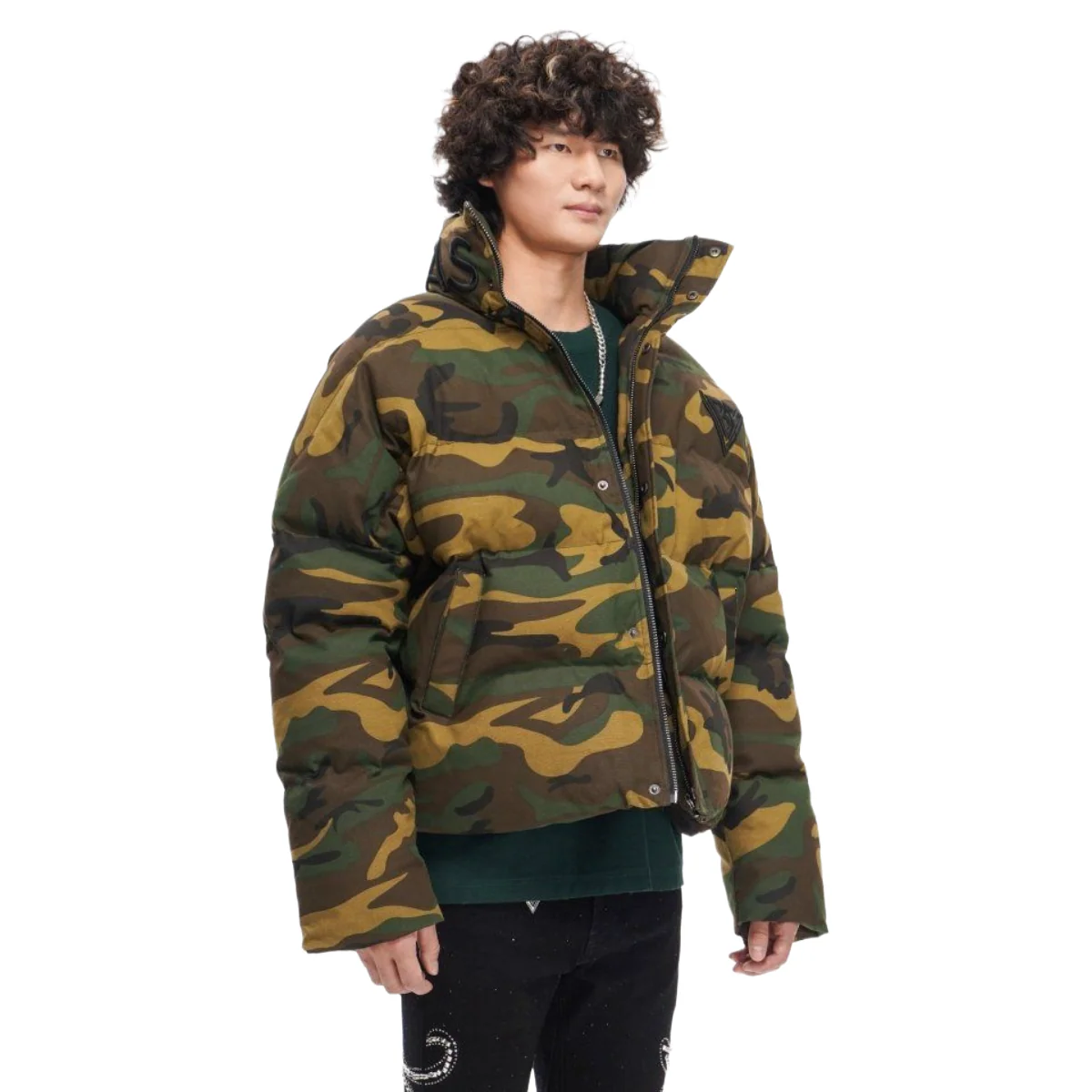 VALABASAS MR. PUFFER DENIM JACKET - CAMO - Image 3