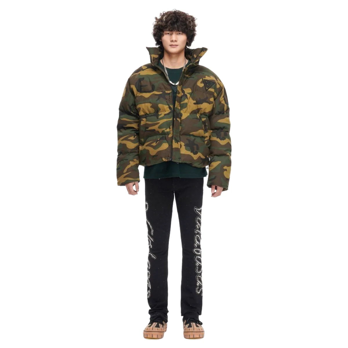 VALABASAS MR. PUFFER DENIM JACKET - CAMO - Image 4