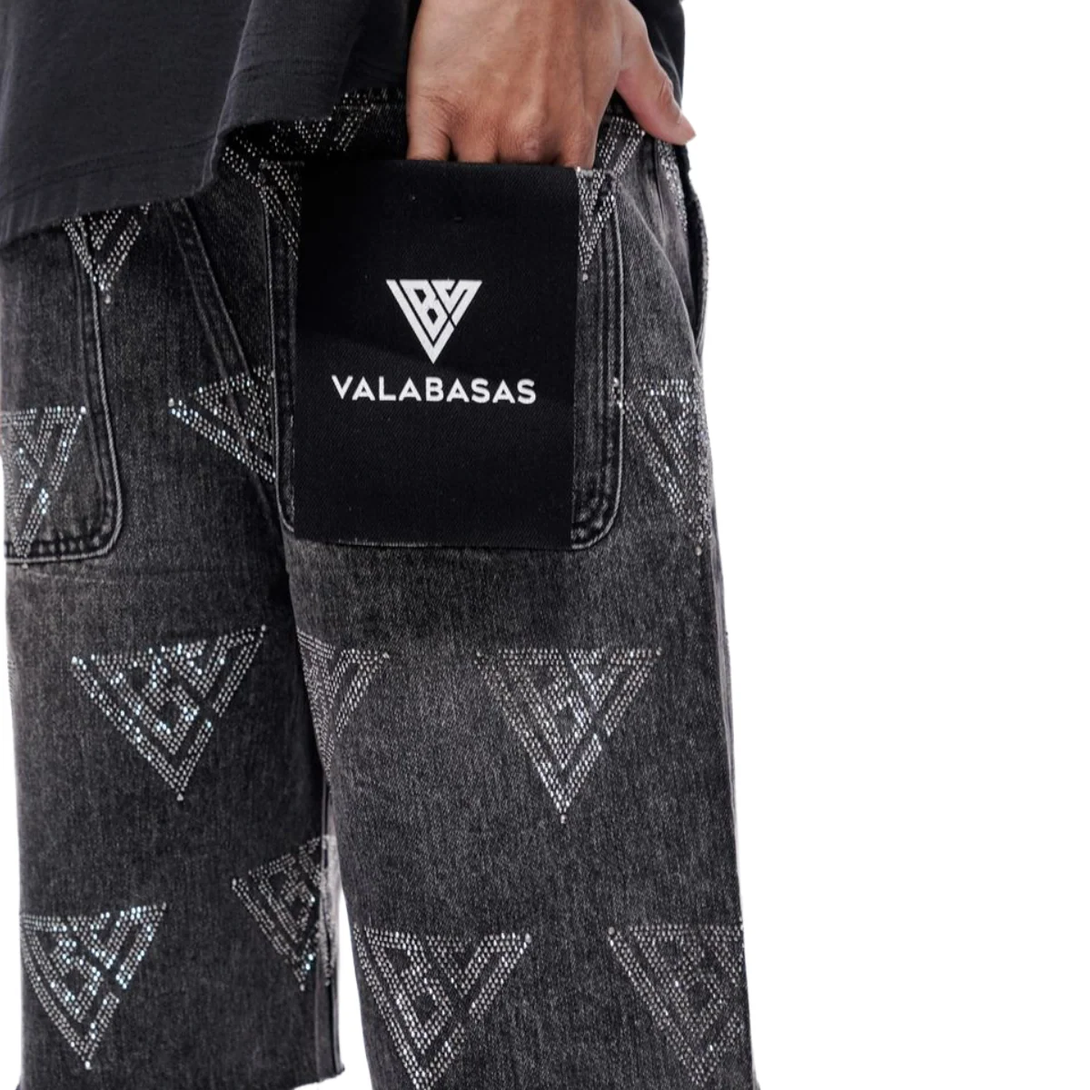 VALABASAS "PALACE" WASHED JORTS (GREY) - Image 4