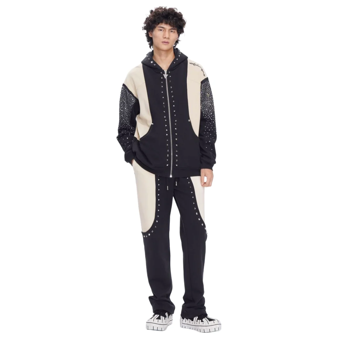 VALABASAS "PONCHO" BLACK FLEECE JACKET - Image 3