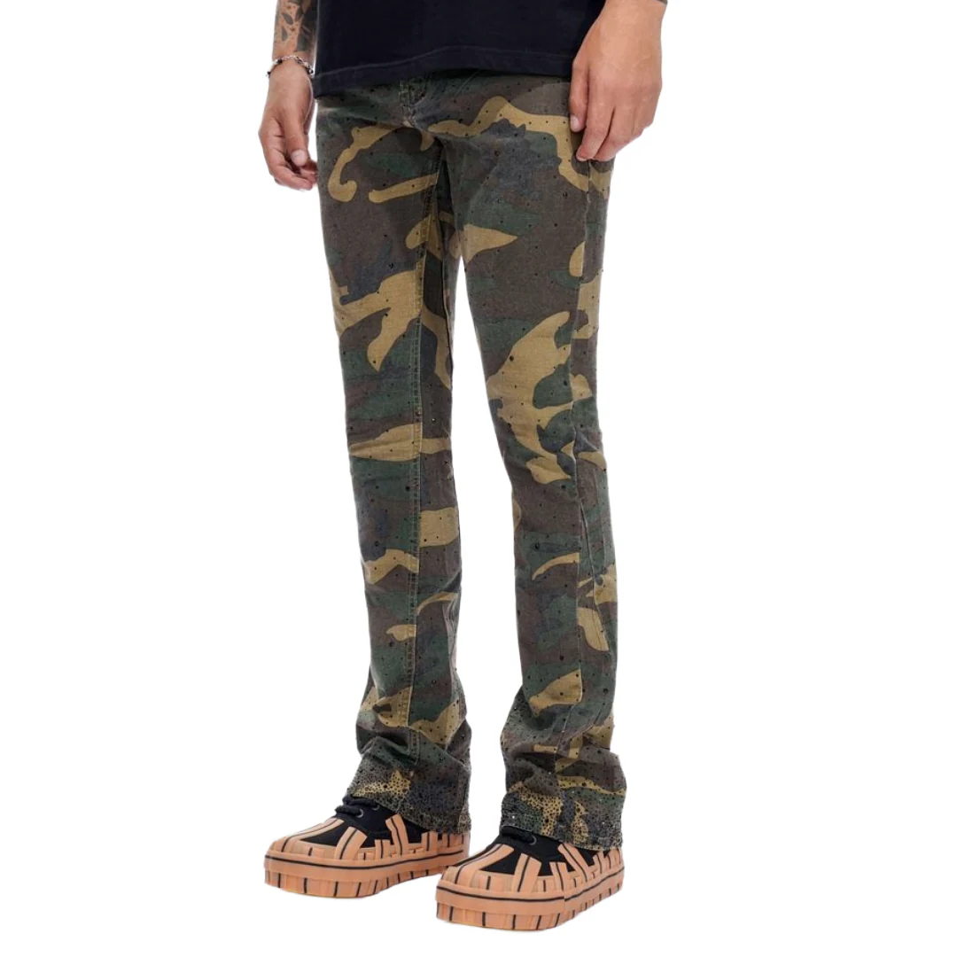 VALABASAS RECON FOILAGE GREEN STACKED JEANS - Image 3