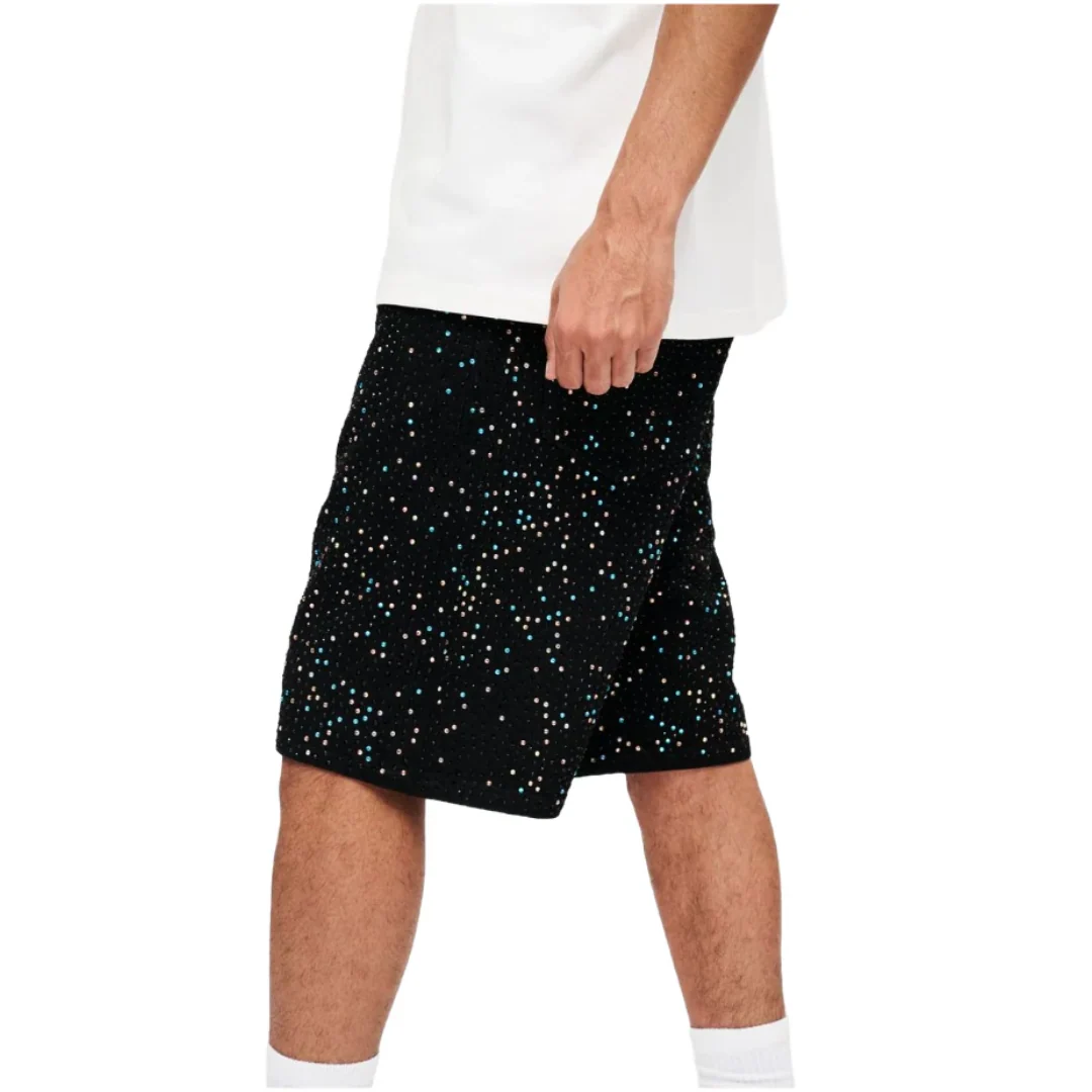 VALABASAS "WEAR" DENIM SHORTS - BLACK - Image 3