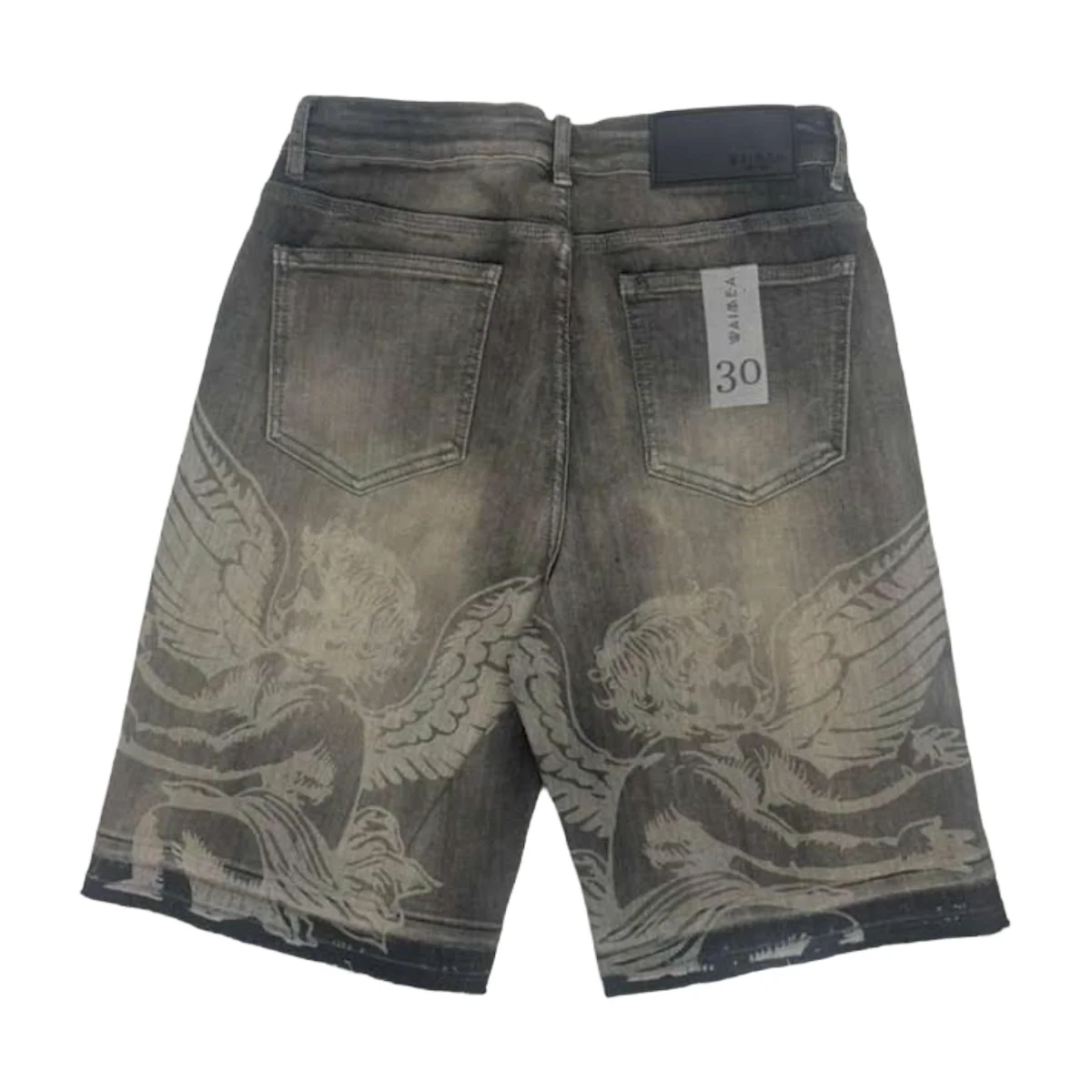WAIMEA 'CUPID' ANTIQUE GREY DENIM SHORTS - Image 2